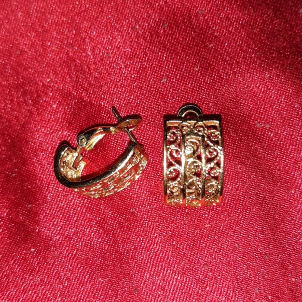 Sterling silver gold plated earrings